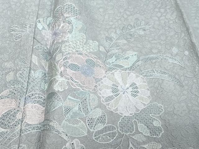 平和屋着物●中国三大刺繍　汕頭刺繍　スワトウ刺繍　総刺繍　訪問着　辻が花　正絹　逸品　未使用　DABI9064ud