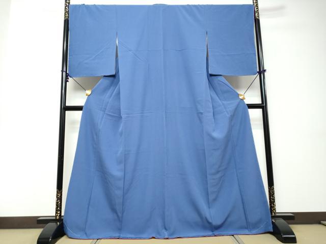 平和屋着物●上質な色無地　杜若色　やまと誂製　正絹　逸品　未使用　DABI9065ud