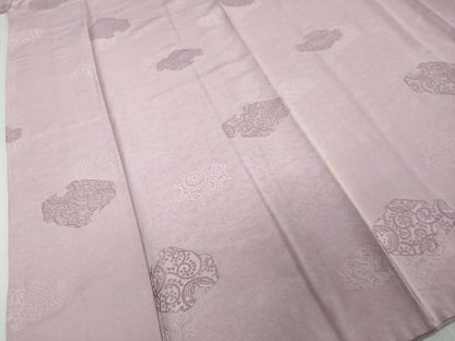 平和屋着物●上質な小紋　吉祥地紋　淡紅藤色　正絹　逸品　DABI9067ud