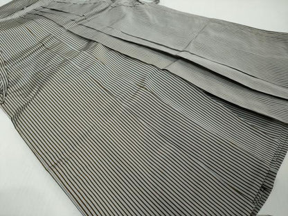 平和屋着物●男性　馬乗り袴　縞　正絹　逸品　DABI9070ud