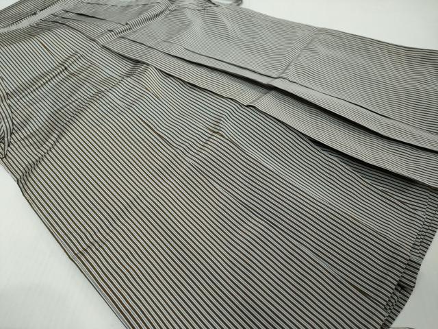 平和屋着物●男性　馬乗り袴　縞　正絹　逸品　DABI9070ud