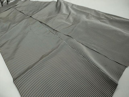 平和屋着物●男性　馬乗り袴　縞　正絹　逸品　DABI9070ud