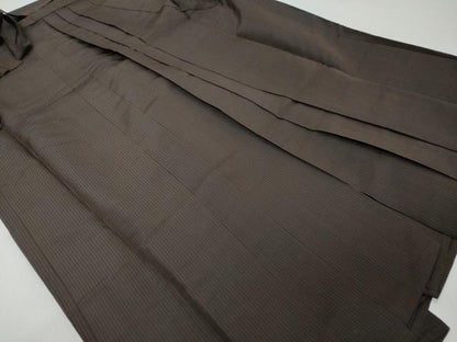 平和屋着物●男性　馬乗り袴　縞　正絹　逸品　DABI9071ud