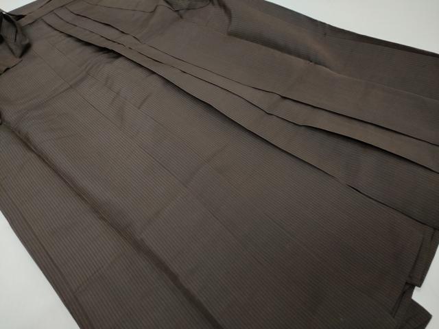 平和屋着物●男性　馬乗り袴　縞　正絹　逸品　DABI9071ud