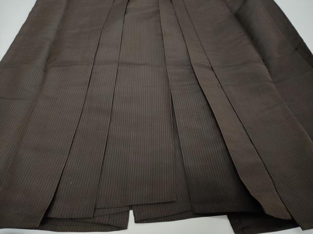 平和屋着物●男性　馬乗り袴　縞　正絹　逸品　DABI9071ud
