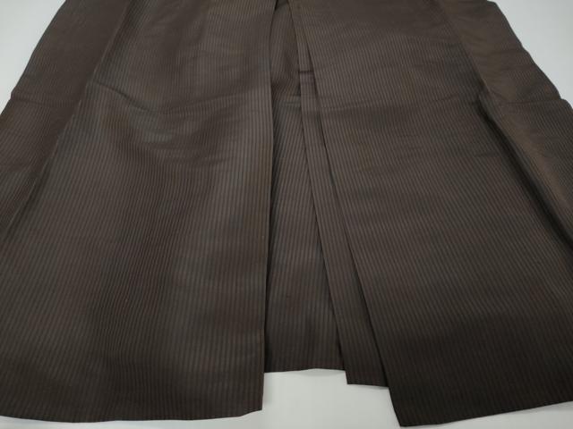 平和屋着物●男性　馬乗り袴　縞　正絹　逸品　DABI9071ud