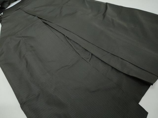 平和屋着物●男性　馬乗り袴　縞　正絹　逸品　DABI9072ud