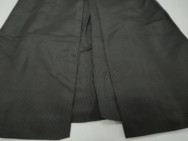 平和屋着物●男性　馬乗り袴　縞　正絹　逸品　DABI9072ud