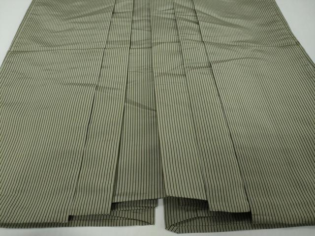 平和屋着物●男性　行灯袴　縞　正絹　逸品　DABI9074ud