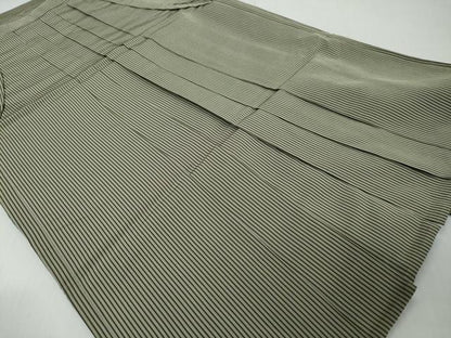 平和屋着物●男性　馬乗り袴　縞　正絹　逸品　DABI9078ud