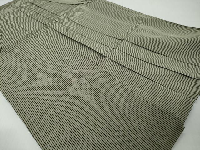 平和屋着物●男性　馬乗り袴　縞　正絹　逸品　DABI9078ud