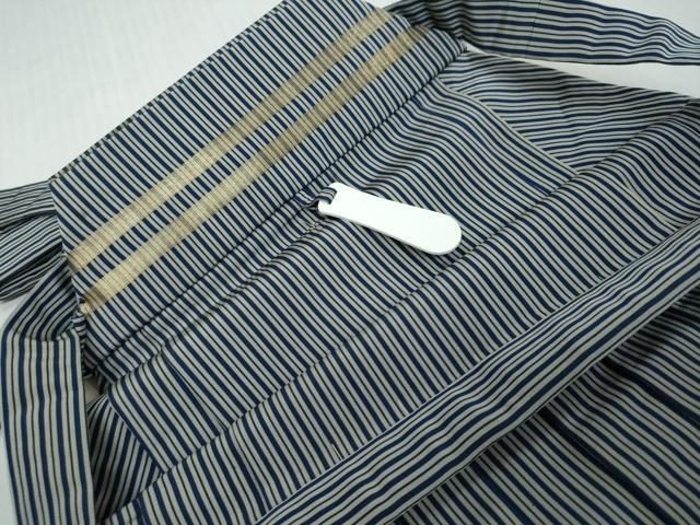 平和屋着物●男性　行灯袴　縞　正絹　逸品　DABI9081ud