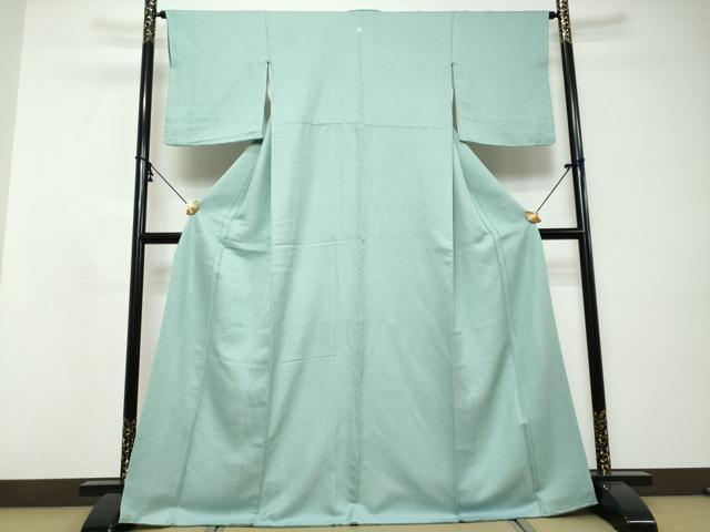 平和屋着物●上質な色無地　干割れ地紋　湊鼠色　正絹　逸品　DABI9086ud