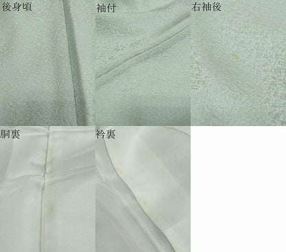 平和屋着物●上質な色無地　舞花地紋　水浅葱色　正絹　逸品　未使用　DABI9091ud