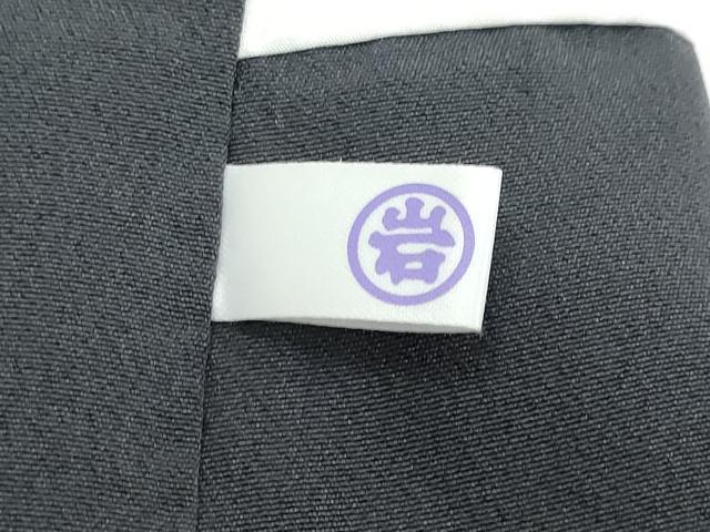 平和屋着物●訪問着　花織　変わり格子文　暈し染め　黒地　金彩　正絹　逸品　DABI9093ud