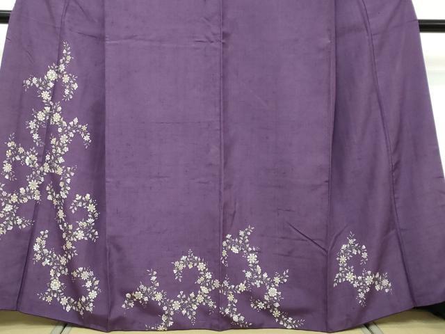平和屋着物●訪問着　紬地　更紗花文　正絹　逸品　DABI9102ud