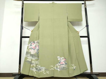 平和屋着物●豪華色留袖　花車文　金彩　正絹　逸品　DABI9105ud