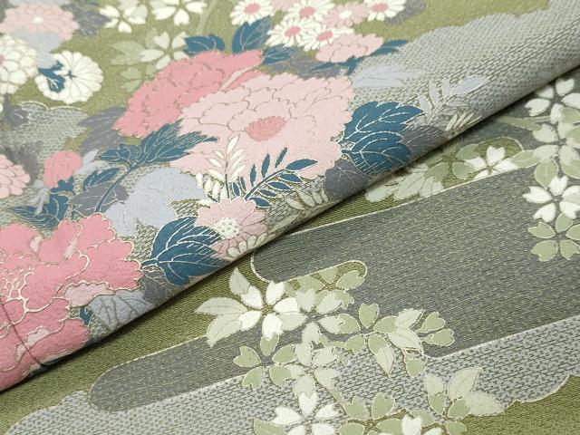 平和屋着物●豪華色留袖　花車文　金彩　正絹　逸品　DABI9105ud