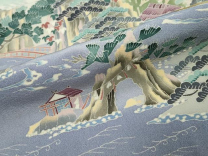 平和屋着物●本加賀友禅作家　吉村伊佐子　色留袖　浜松風景文　暈し染め　正絹　逸品　DABI9109ud