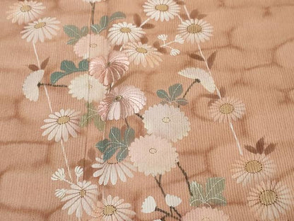 平和屋着物●訪問着　刺繍　枝花文　暈し染め　正絹　逸品　未使用　DABI9111ud