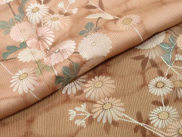 平和屋着物●訪問着　刺繍　枝花文　暈し染め　正絹　逸品　未使用　DABI9111ud