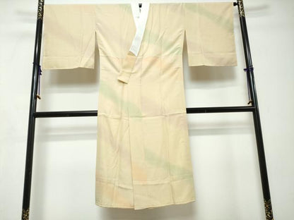 平和屋着物●長襦袢　無双仕立て　斜縞　暈し染め　正絹　逸品　未使用　DABI9119ud