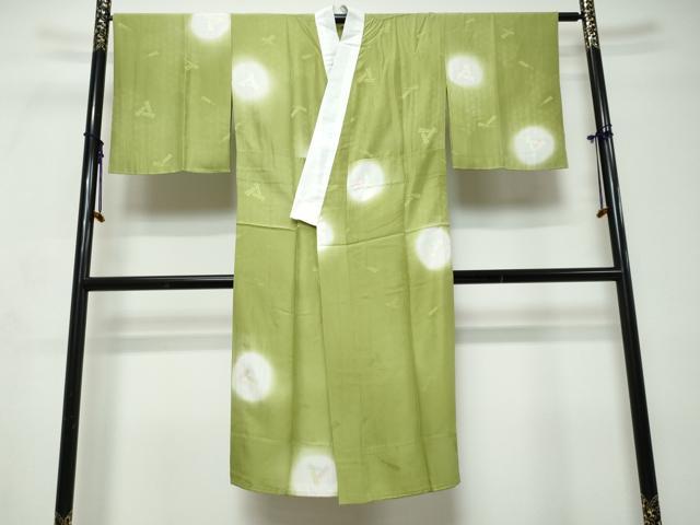 平和屋着物●長襦袢　無双仕立て　扇面文　暈し染め　正絹　逸品　未使用　DABI9125ud