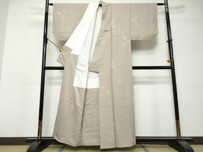 平和屋着物●本加賀友禅作家　柿本市郎監修　小紋　金嚢　亜麻色　正絹　逸品　未使用　DABI9132ud