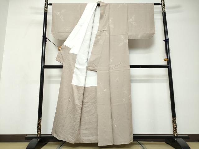 平和屋着物●本加賀友禅作家　柿本市郎監修　小紋　金嚢　亜麻色　正絹　逸品　未使用　DABI9132ud