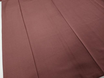 平和屋着物●上質な色無地　小豆色　正絹　逸品　DABI9134ud
