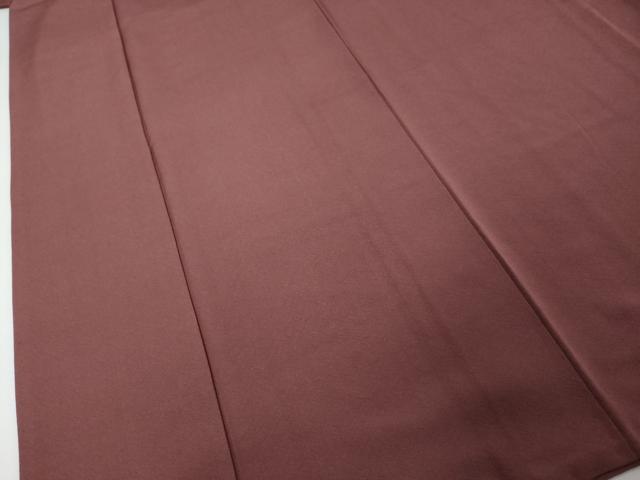 平和屋着物●上質な色無地　小豆色　正絹　逸品　DABI9134ud