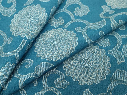 平和屋着物●上質な小紋　菊唐草文　正絹　逸品　DABI9135ud