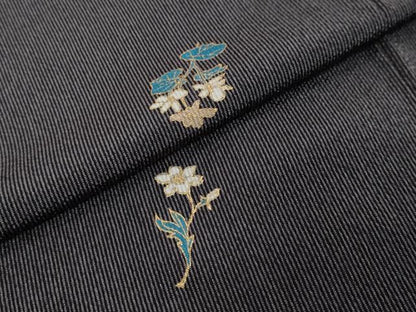 平和屋着物●上質な小紋　草花文　金彩　正絹　逸品　DABI9139ud