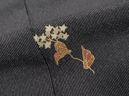 平和屋着物●上質な小紋　草花文　金彩　正絹　逸品　DABI9139ud