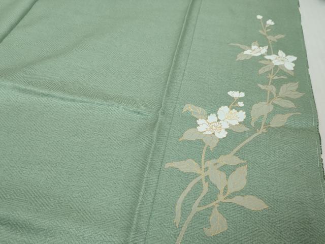 平和屋着物●訪問着　枝花文　暈し染め　金銀彩　正絹　逸品　未使用　DABI9147ud