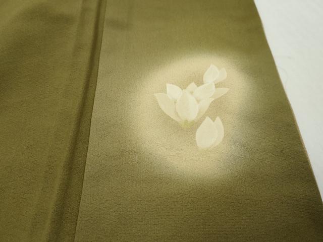 平和屋着物●手描き友禅　山下精悦　訪問着　枝花文　暈し染め　ロング丈　正絹　逸品　未使用　DABI9156ud