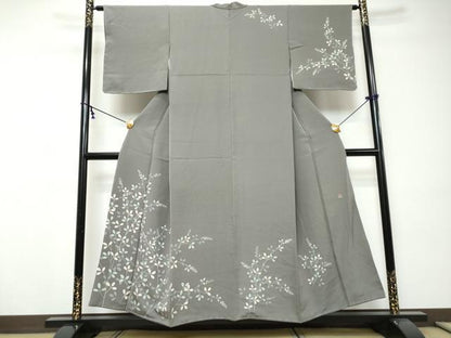 平和屋着物●訪問着　作家物　枝葉文　正絹　逸品　未使用　DABI9159ud
