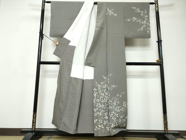 平和屋着物●訪問着　作家物　枝葉文　正絹　逸品　未使用　DABI9159ud