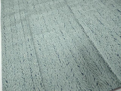平和屋着物●名門　藤娘きぬたや・総絞り　杢目絞り　小紋　正絹　逸品　DABI9164ud