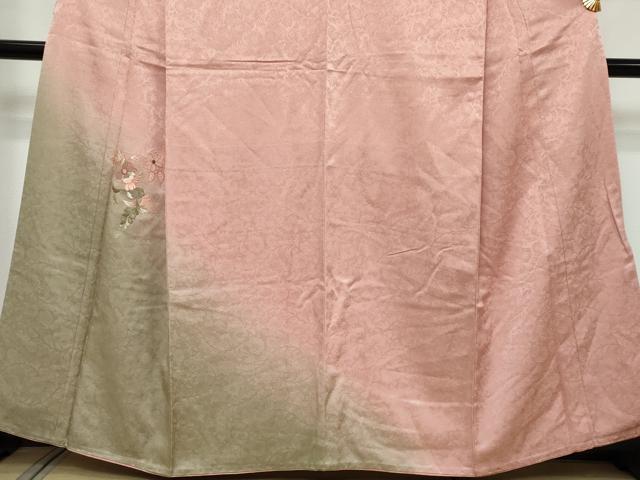 平和屋着物●訪問着　総刺繍　辻が花　暈し染め　正絹　逸品　DABI9166ud
