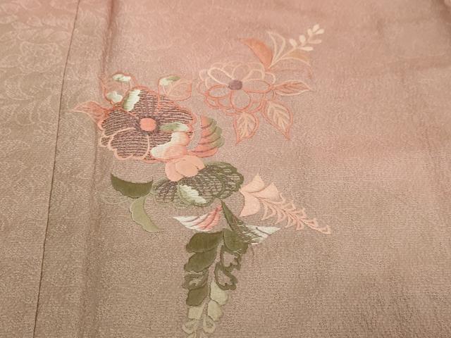 平和屋着物●訪問着　総刺繍　辻が花　暈し染め　正絹　逸品　DABI9166ud