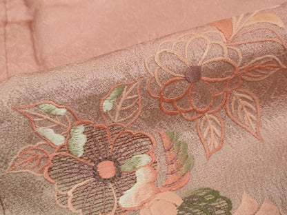 平和屋着物●訪問着　総刺繍　辻が花　暈し染め　正絹　逸品　DABI9166ud