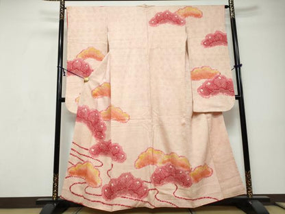 平和屋着物●豪華振袖　総絞り　松文　正絹　逸品　DABI9176ud