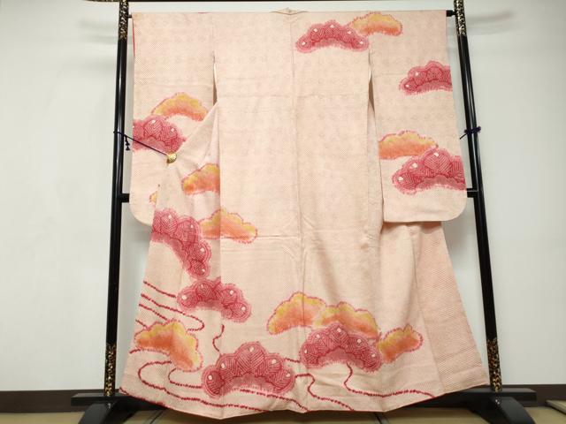平和屋着物●豪華振袖　総絞り　松文　正絹　逸品　DABI9176ud
