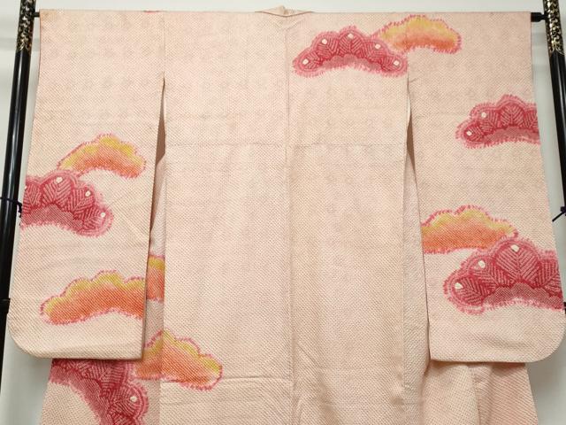 平和屋着物●豪華振袖　総絞り　松文　正絹　逸品　DABI9176ud