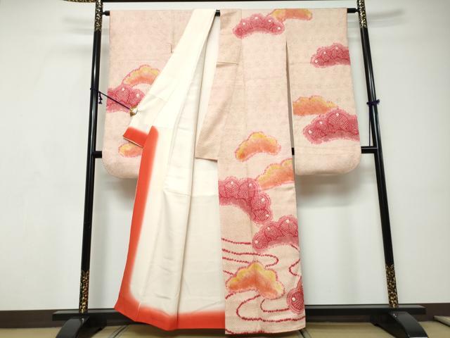 平和屋着物●豪華振袖　総絞り　松文　正絹　逸品　DABI9176ud