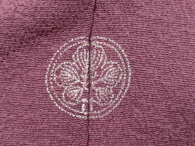 平和屋着物●上質な色無地　紫紺色　正絹　逸品　DABI9179ud