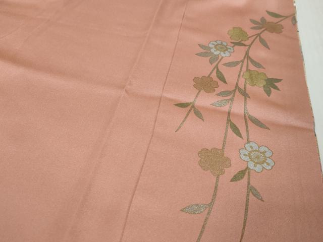 平和屋着物●訪問着　草花籬文　暈し染め　金彩　正絹　逸品　DABI9180ud