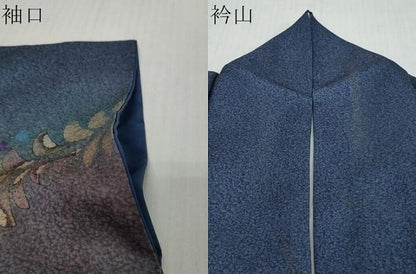 平和屋着物●訪問着　辻が花　暈し染め　金彩　正絹　逸品　DABI9186ud