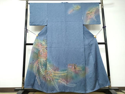 平和屋着物●訪問着　辻が花　暈し染め　金彩　正絹　逸品　DABI9186ud